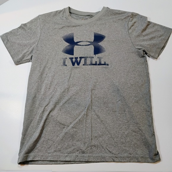 Under Armour Other - Under Armour Youth Large I Will Graphic Gray Blue Short Sleeve Tee Shirt